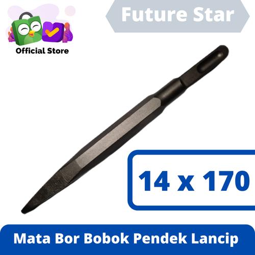 [EZM.3700385] Mata Bor Bobok Beton Pendek 14 x 170mm / Mata Bor Lancip Drat Kotak