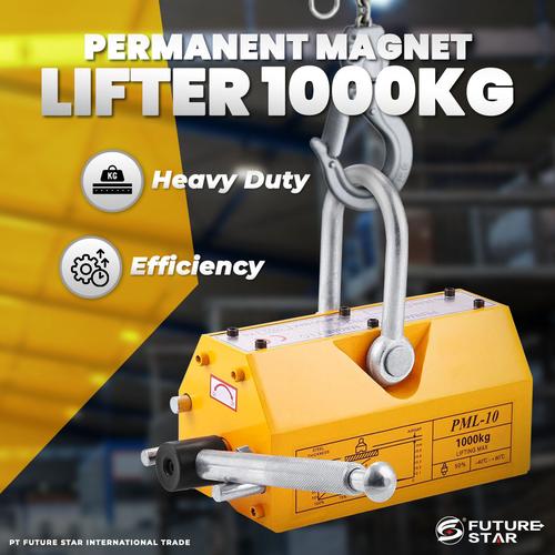 [EZM.3700427] Permanent Magnet Lifter 1T 1000kg Magnetic Lifting Pengangkat Magnet