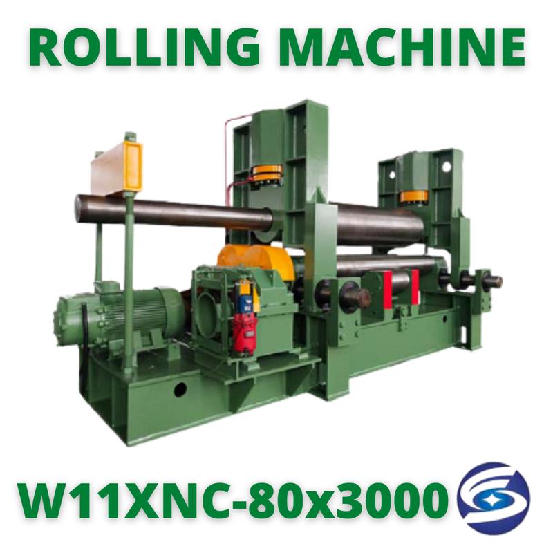 Jual MESIN BENDING ROLL PLAT BESI W11XNC-80x3000 / MESIN TEKUK PLAT ...