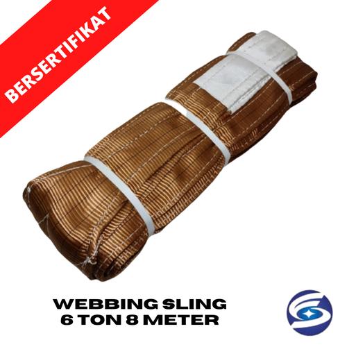 [EZM.3701246] WEBBING SLING 6 TON 8 METER / TALI ANGKAT / TALI PENGANGKAT BARANG