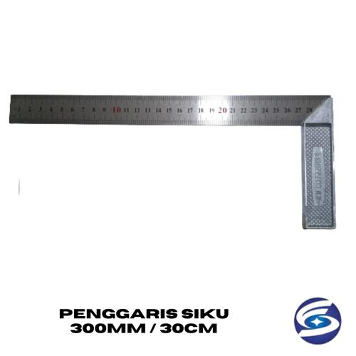 [EZM.3700569] Penggaris Siku Stainless Steel 300mm / Penggaris Siku 30cm