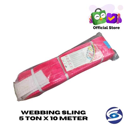 [EZM.3701280] Webbing Sling 5 Ton 10 Meter / Tali Angkat