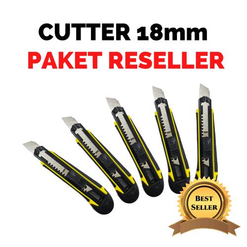 [EZM.3700690] 5PCS PISAU CUTTER 18MM / PAKET RESELLER PISAU CUTTER MURAH