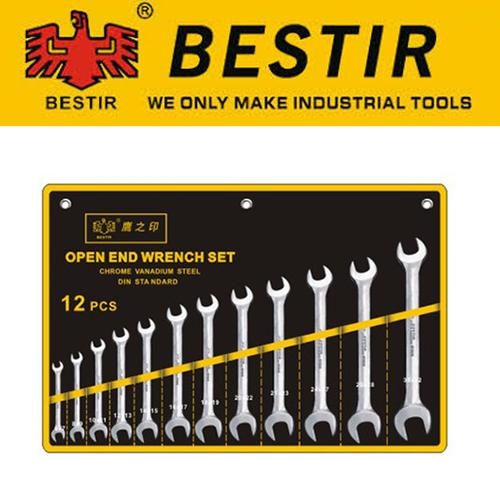 [EZM.3701045] KUNCI PAS SET 12PCS/OPEN END WRENCH SET 12PCS BESTIR-97323