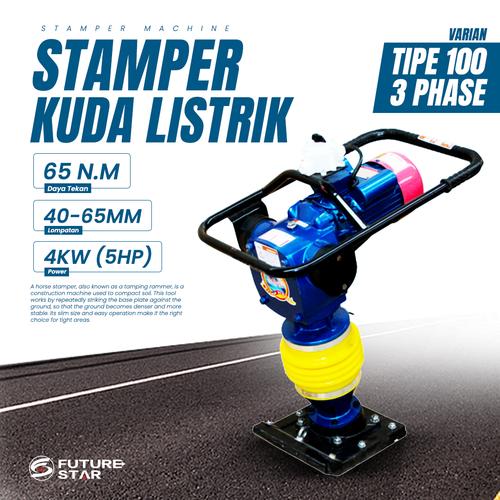 [EZM.3701437] Stamper kuda listrik 3 PHASE mesin pemadat aspal tanah listrik 100