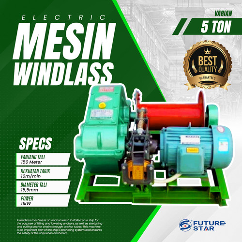 [EZM.3701147] ELECTRIC WINDLASS/ HOIST/ MESIN PENARIK 5 TON