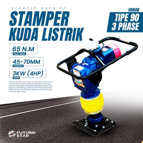 [EZM.3701162] STAMPER KUDA LISTRIK/TAMPING RAMMER/PEMADAT TANAH TIPE 90