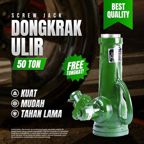 [EZM.3701191] SCREW JACK/ DONGKRAK ULIR/DONGKRAK PUTAR 50 TON