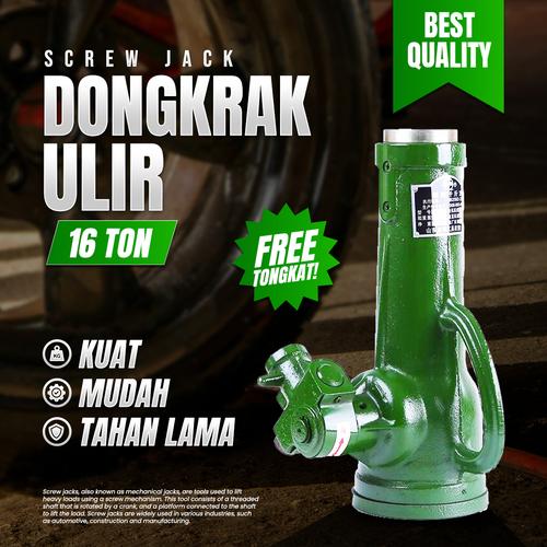 [EZM.3701444] SCREW JACK/ DONGKRAK ULIR/DONGKRAK PUTAR 16 TON