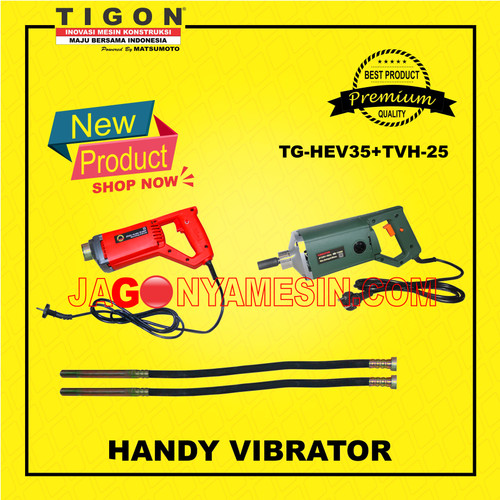 [EZM.0700338] Handy Electric Vibrator TIGON TG-HEV35+Hose For Handy Vibrator TVH-25