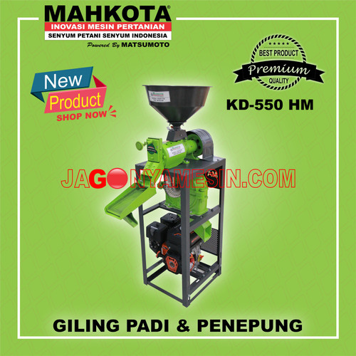 [EZM.0700624] MESIN GILINGAN PADI MINI,PENEPUNG MAHKOTA | KD-550 HM ( ENGINE )