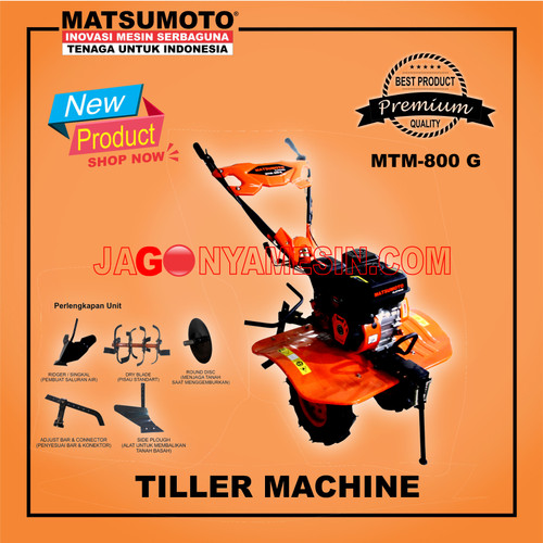 [EZM.0700431] TRAKTOR MINI BAJAK TANAH KERING CULTIVATOR MTM-800G ( GARANSI RESMI )
