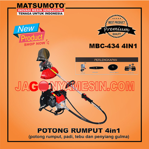[EZM.0700464] Mesin potong rumput/padi/ tebu/penyiang gulma Matsumoto MBC-434 (4in1)