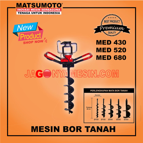 [EZM.0700517] Mesin Bor Tanah MATSUMOTO ( MED - 520) + DRILL 100 MM