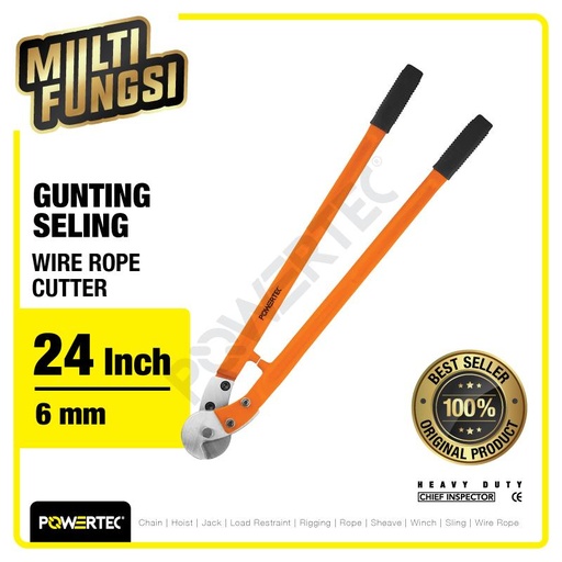 [EZO.1180372] Wire Rope Cutter / Gunting Kawat Seling 24" 6mm POWERTEC