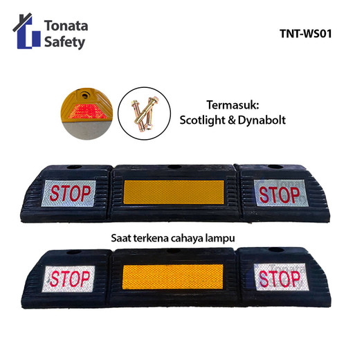 [EZO.1100424] Wheel Stopper Rubber / Pengganjal Ban / Batas Parkir