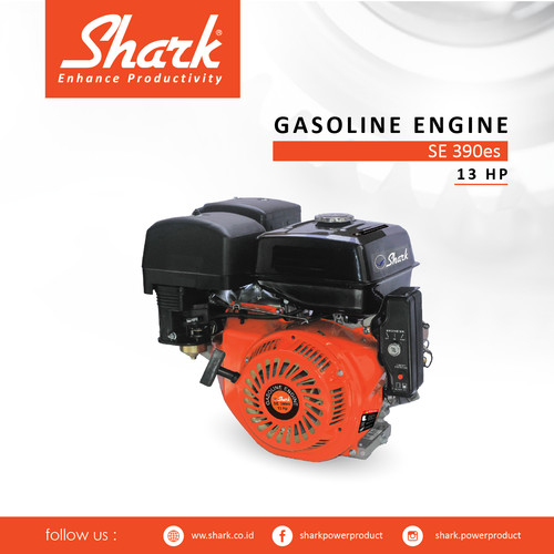 [EZM.2400836] Mesin Penggerak 13 Hp Shark Gasoline Engine SE 390ES Electrik Starter
