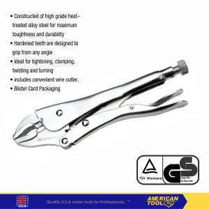 [EZM.2401301] Tang Buaya / Locking Pliers American Tool ( CURVED JAW ) 8956613