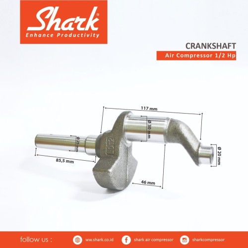 [EZM.2400762] Crankshaft kompressor 1/2Hp Shark