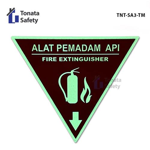 [EZO.1100627] Segitiga APAR Glow In The Dark / Rambu Akrilik Alat Pemadam Api Ringan