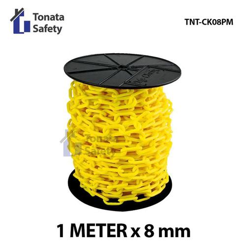 [EZO.1100504] Rantai Plastik / Cone Chain / 8 mm PER METER / Kuning