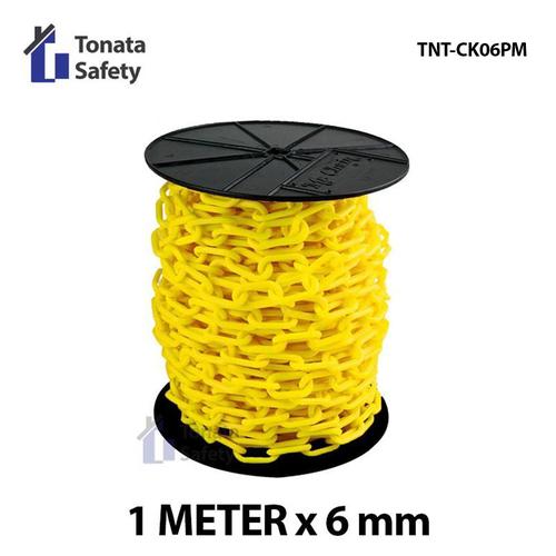 [EZO.1100524] Rantai Plastik / Cone Chain / 6 mm PER METER / Kuning