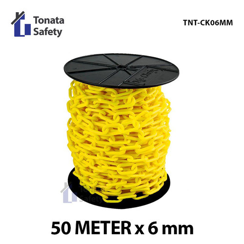 [EZO.1100525] Plastic Chain / Cone Chain 6mm x 50 m / Kuning