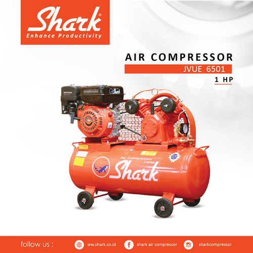 [EZM.2400847] Kompresor 1Hp tangki 83 liter Shark Air Compressor + Engine JVUE 6501