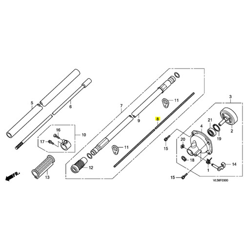 [EZM.2400877] Honda UMR 435 Brush Cutter Flexible Shaft