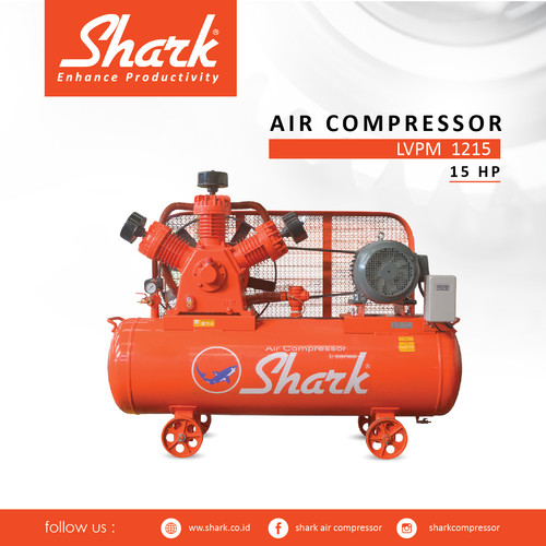 [EZM.2400841] Kompresor 15Hp Tangki 330 Liter Shark Air Compressor+Motor LWPM 1215