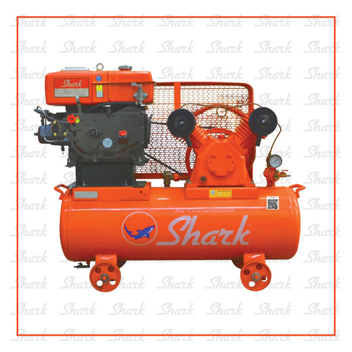 [EZM.2400572] Kompresor udara Shark 3hp penggerak engine diesel LVUE-8003