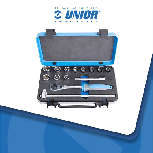 [EZM.2400218] UNIOR Socket set 1/2" in metal box - 190BI6P14
