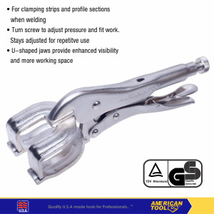 [EZM.2401289] Locking Pliers Welder's Grip EXTRA HEAVY DUTY American Tool 8957832