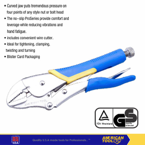 [EZM.2401297] Locking Pliers / Tang Buaya PRO SERIES American Tool ( STRAIGHT JAWS )