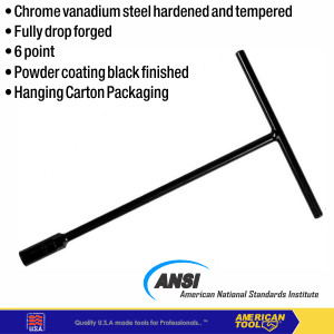 [EZM.2401322] Kunci Sock T Hitam 7mm / T Socket wrench American Tool 8957672