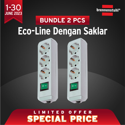 [EZM.2401141] Special Bundle - Brennenstuhl Stop Kontak Kabel Extension Eco-Line