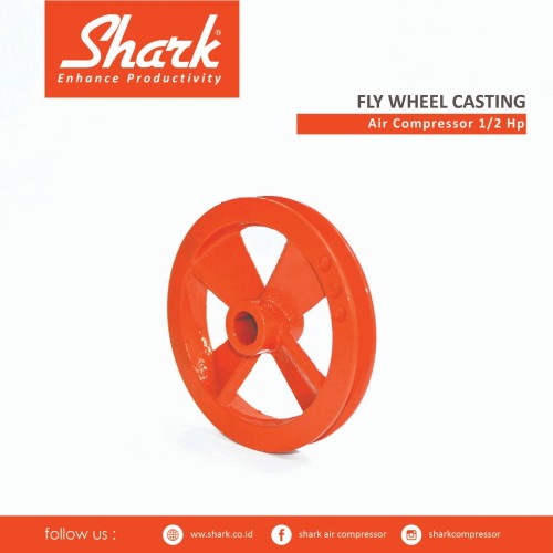 [EZM.2400683] Play Wheel Casting Bare kompresor Shark 1/2Hp