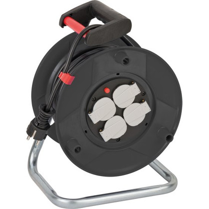 [EZM.2401083] Kabel Rol 4 Lubang Brennenstuhl Cable Reel Garant Export 25m Hitam / Colokan Listrik 4 Socket dengan Kabel Gulung 25 Meter - 1215056