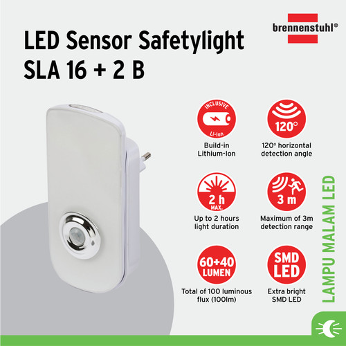 [EZM.2401171] Lampu Malam Lampu Kamar Tidur Brennenstuhl LED Sensor Safety Light / Lampu Penerangan dengan Sensor - 1173240