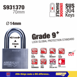 [EZM.2401308] Gembok American Secure 70mm Gen 4 S931370