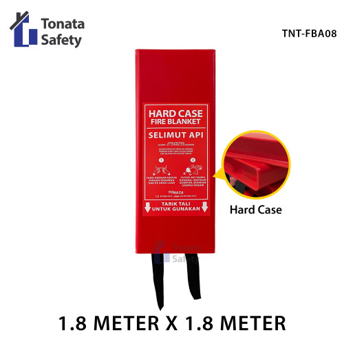 [EZO.1100397] Fire Blanket / Selimut Api Tonata 1,8 x 1,8 m / Hard Case