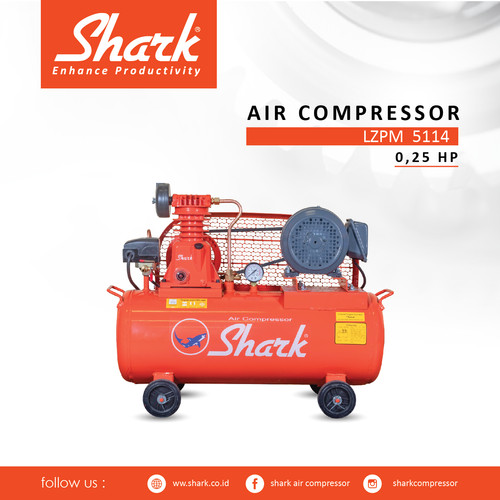 [EZM.2400852] Kompresor 1/4Hp Tangki 30 Liter Shark Air Compressor Auto + Motor