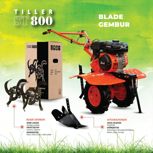 [EZM.2400640] Shark Tiller ST800 dengan Blade Gembur