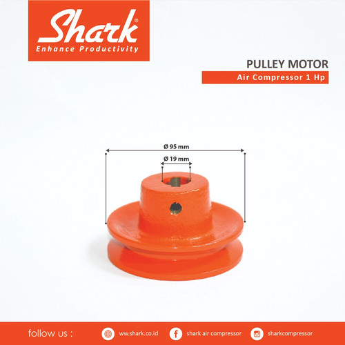 [EZM.2400691] Motor Pulley kompresor Shark 1Hp