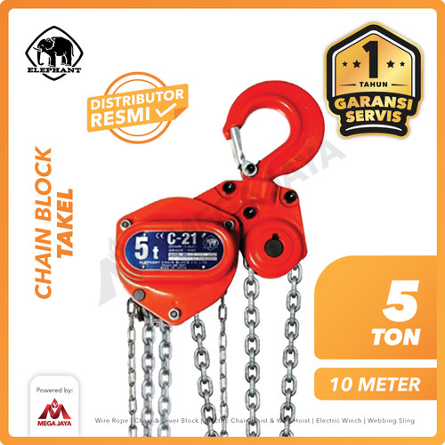 Chain Block / Takel 5 Ton x 10 Meter ELEPHANT | EZMARO | EASY MRO