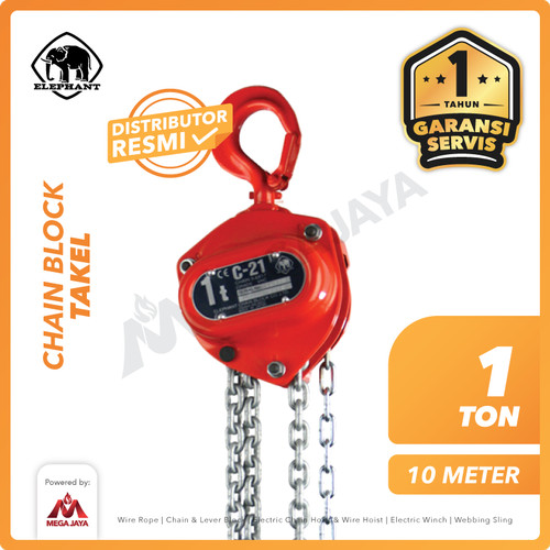 Chain Block / Takel 1 Ton x 10 Meter ELEPHANT