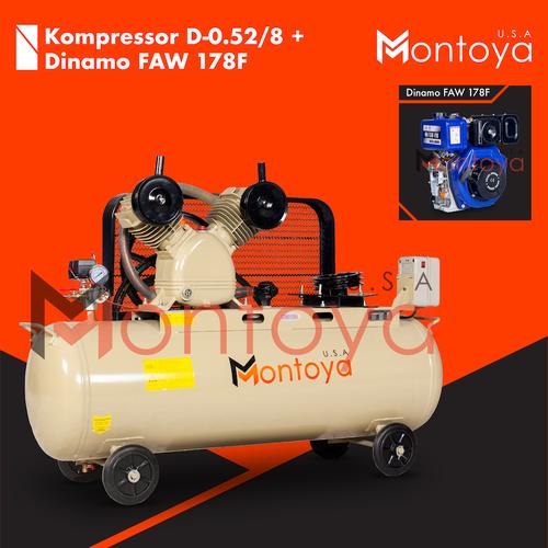 [EZM.1400632] Kompresor angin MONTOYA 5,5 hp D-0.52/8 + Diesel FAW 178F