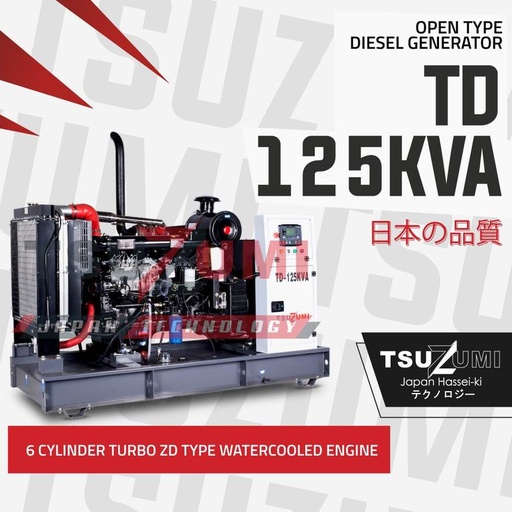 [EZM.1400762] Genset Open TD 125 KVA by Tsuzumi