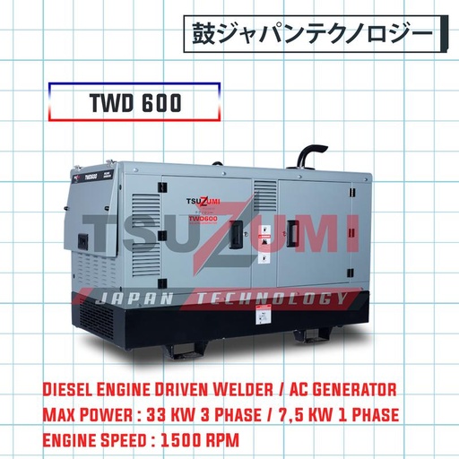 [EZM.1400845] Genset Las Tsuzumi TWD600