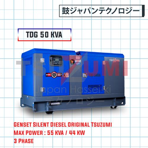 [EZM.1400869] Genset Diesel Super Silent 40 50 60 KVA Tsuzumi TDG 50 KVA 3 Phase